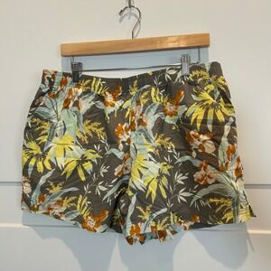 Columbia Womens XL Floral Swim Trunks Shorts Elastic Waist Drawstring Lined